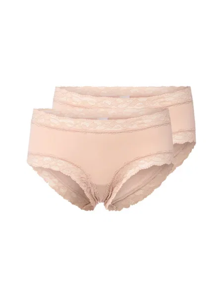 Majtki o kroju slim fit z obszyciem koronką Skiny różowe