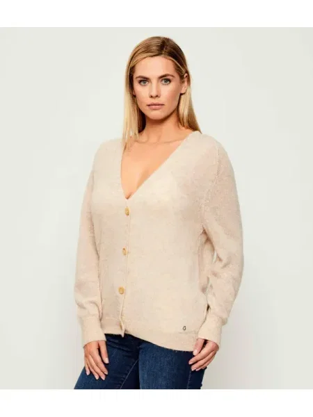 GUESS Cardigan + top IZABELLA cu adaos de lână bej
