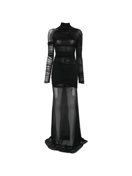 Rochie maxi Amazuìn cu volane negru