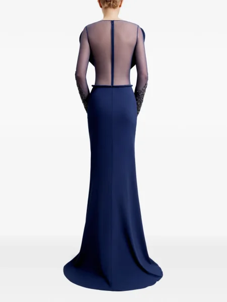 Rochie Gemy Maalouf cu mărgele de costum albastru
