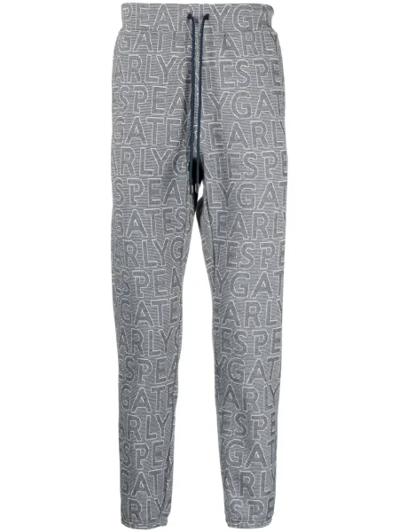 Spodnie Pearly Gates z nadrukiem niebieskie