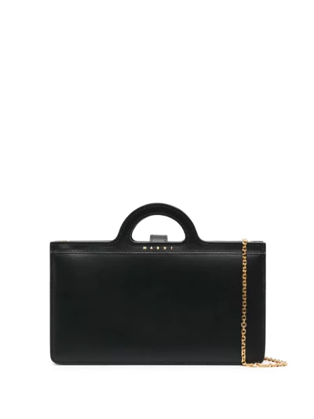 Colier Marni din piele negru