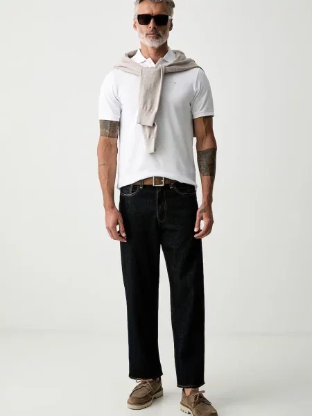 Tricou polo Hackett London alb