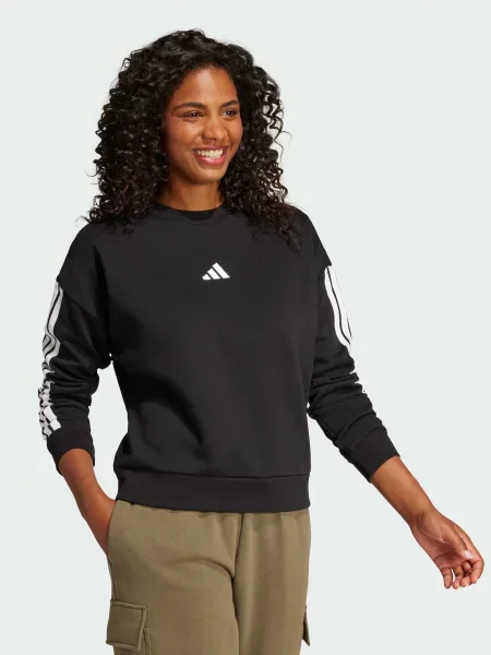 Свитшот Adidas в полоску черный
