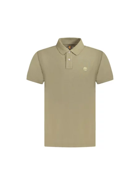 Koszulka polo Timberland z krótkim rękawem brązowa