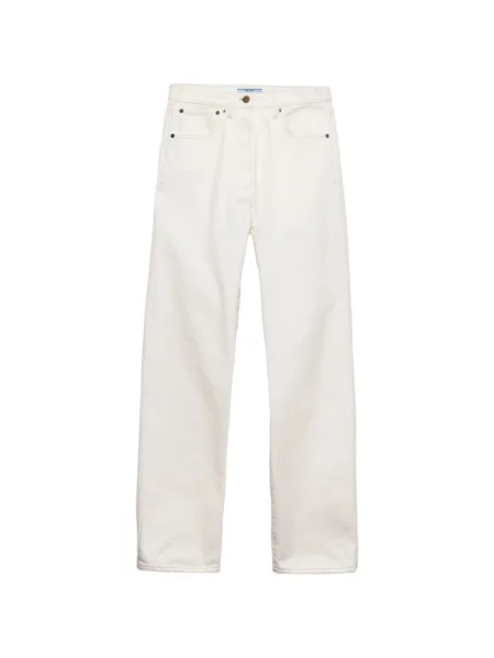 Blugi Prada cu 5 buzunare alb