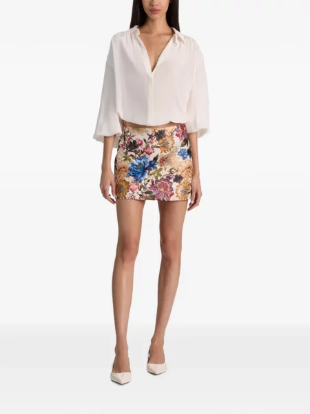 Fusta mini Alice + Olivia cu model floral cu imagine