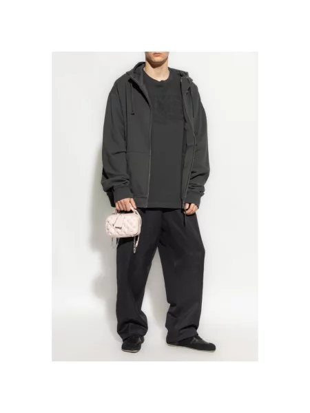 Bluza z kapturem Maison Margiela z kapturem szara