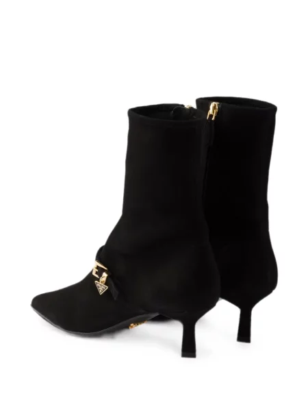 Botine Prada din piele de căprioară negru