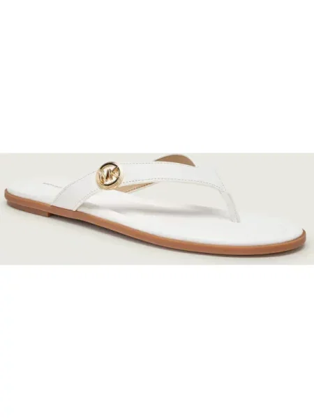 Chiloți tanga Michael Kors din piele alb