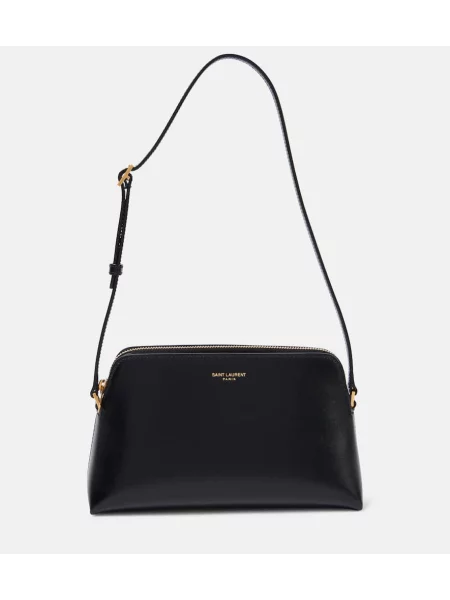 Usnjeni torbica Saint Laurent črna