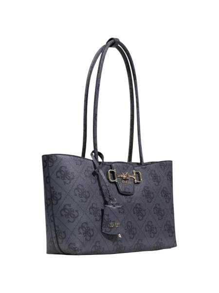 Geantă de mână Guess cu autograf gri