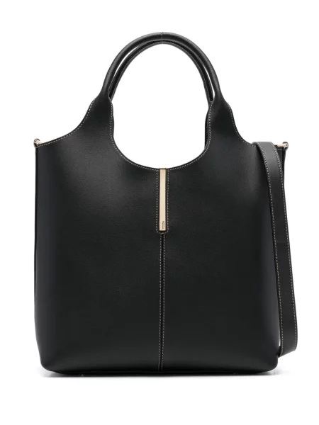 Geanta de piele Tod's din piele negru