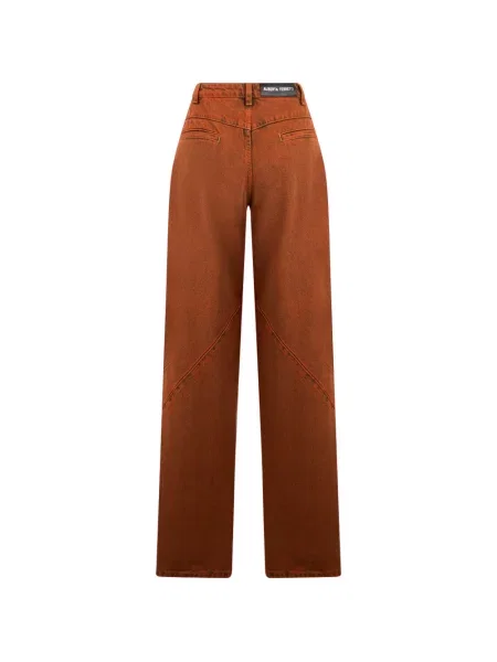 Blugi cu picior larg Alberta Ferretti portocaliu