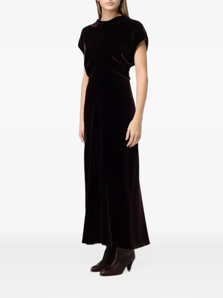 Rochie maxi Agnona de catifea violet