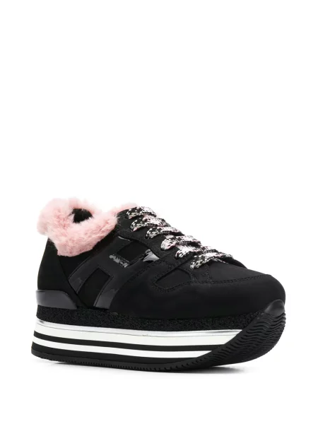Sneakerși Hogan H222 cu platformă negru