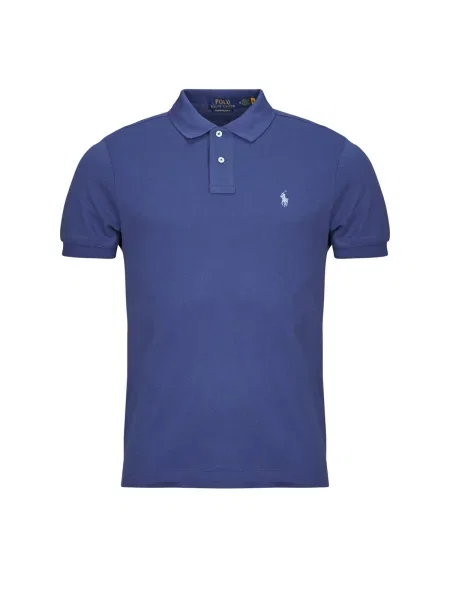 Polo majica Polo Ralph Lauren s kratkimi rokavi z mrežo modra
