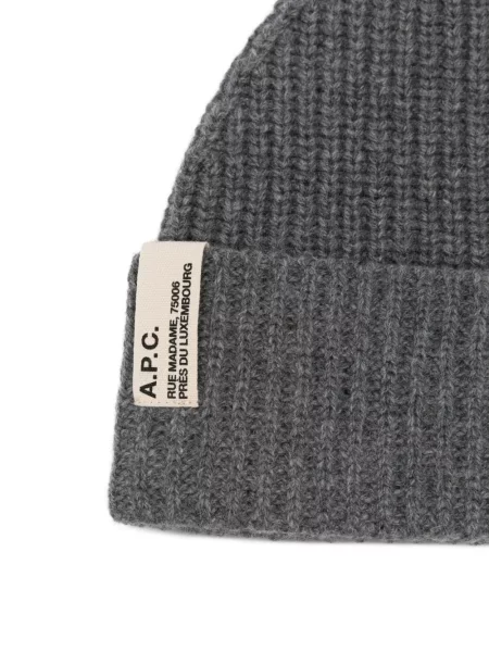 Căciulă A.p.c. tricotate cu autograf gri