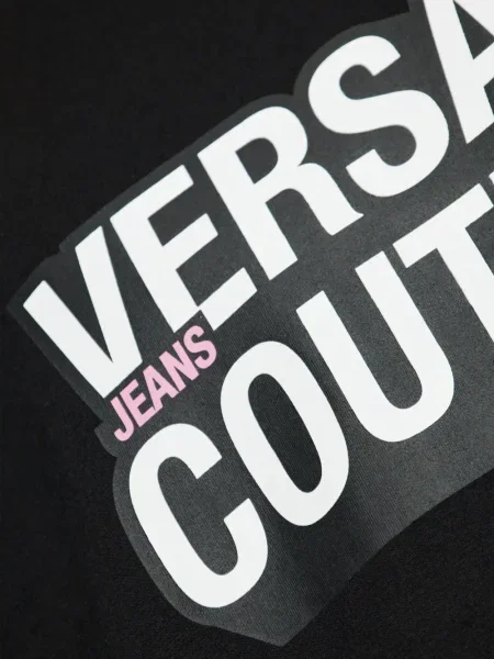 Тениска Versace Jeans Couture с принт черно