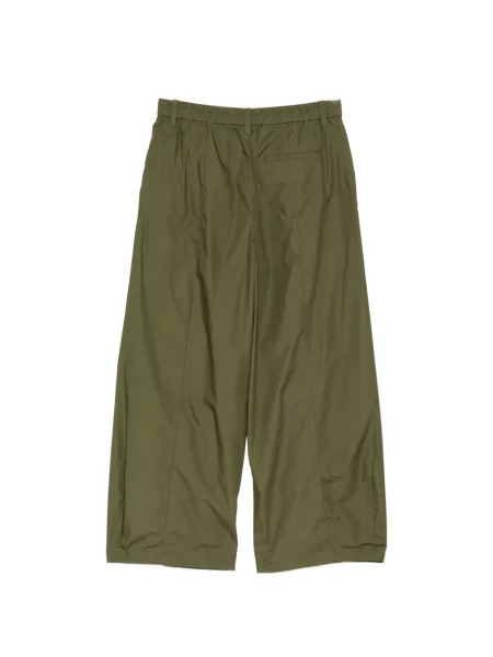 Pantaloni Croquis din poplin verde