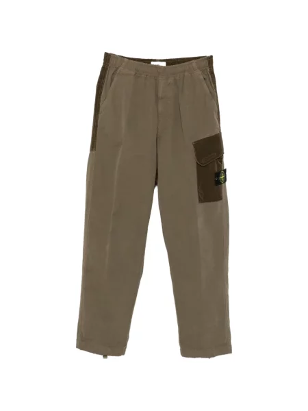Pantaloni cargo Stone Island cu strasuri verde