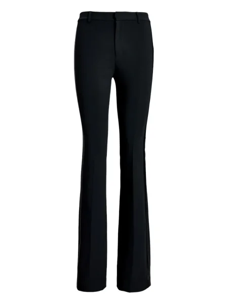 Pantaloni Lauren Ralph Lauren din satin cu dungi negru
