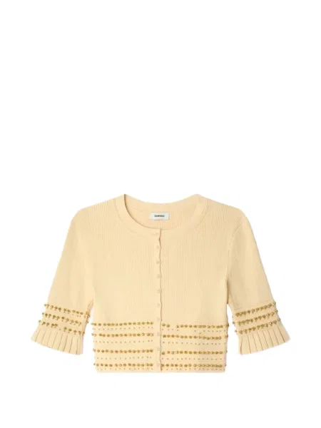 Decupat cardigan Sandro galben