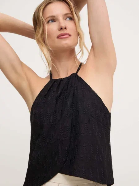 Блуза Answear Lab с принт черно