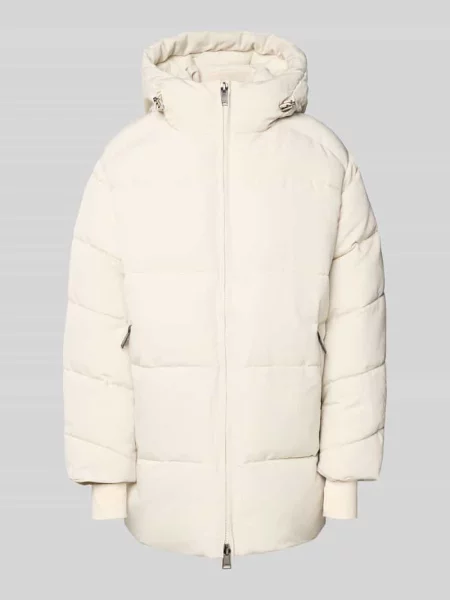 Kurtka w stylu puffer z zamkiem błyskawicznym dwustronnym Withblack biała