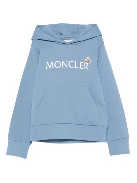 Bluza z kapturem dziecięca Moncler Enfant niebieska