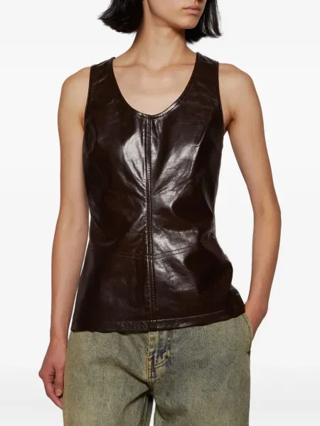 Top Entire Studios din piele maro