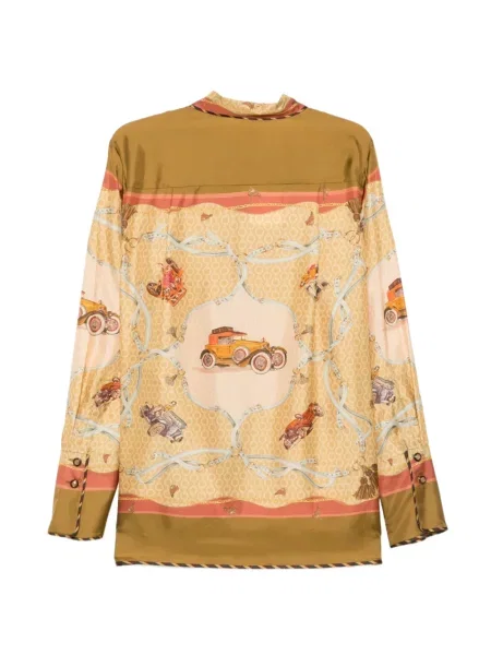 Lung cămașă Zimmermann cu imagine maro
