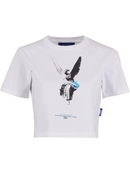 Pequs Tričko světlemodrá / šedá / černá bílá