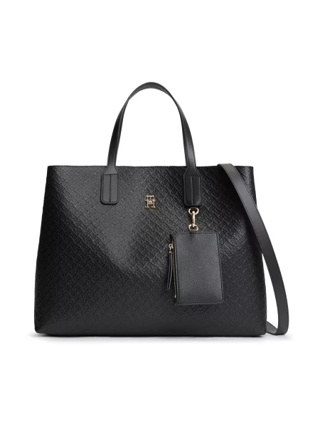 TOMMY HILFIGER Kabelka SATCHEL MONO' čierna
