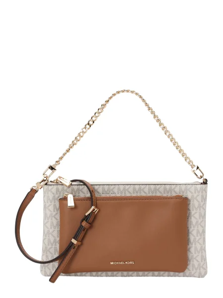 MICHAEL Michael Kors Geantă de umăr crem / maro caramel / auriu / gri deschis / verde măr bej