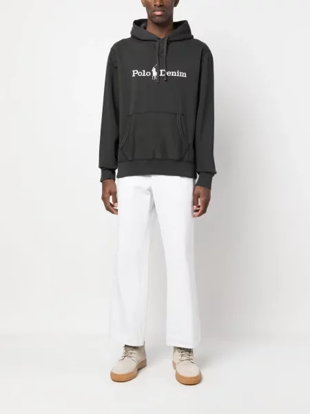 Lanene čarape Polo Ralph Lauren s vezicama niski struk crna