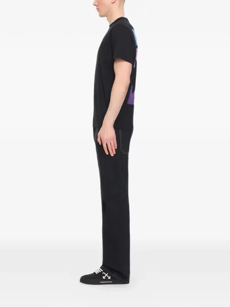 Tricou Off-white cu gradient cu autograf alb