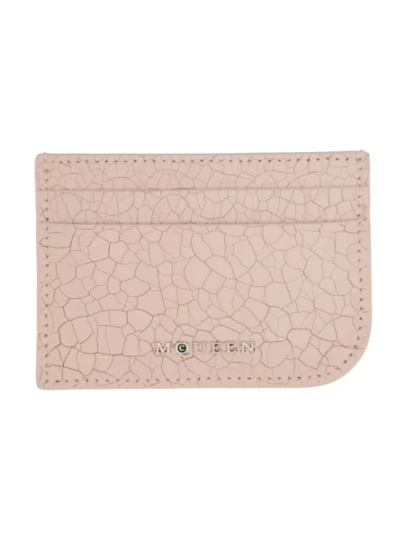 Portfel Alexander Mcqueen skórzany różowy