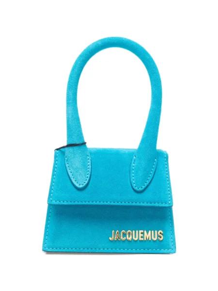 Кожена чанта Jacquemus синьо