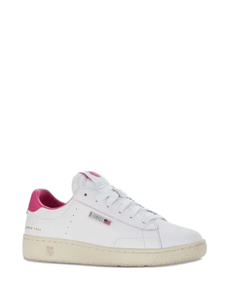 Sneakerși K-swiss cu șireturi din piele alb