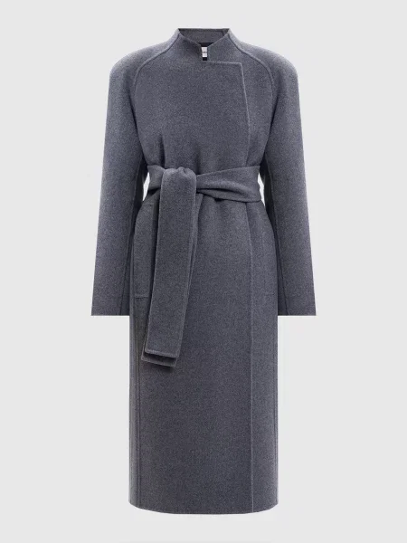 Пальто на запах Deena з вовни Khaite сіре