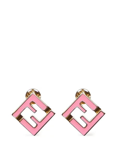 Naušnice Fendi s autogramom zlatna