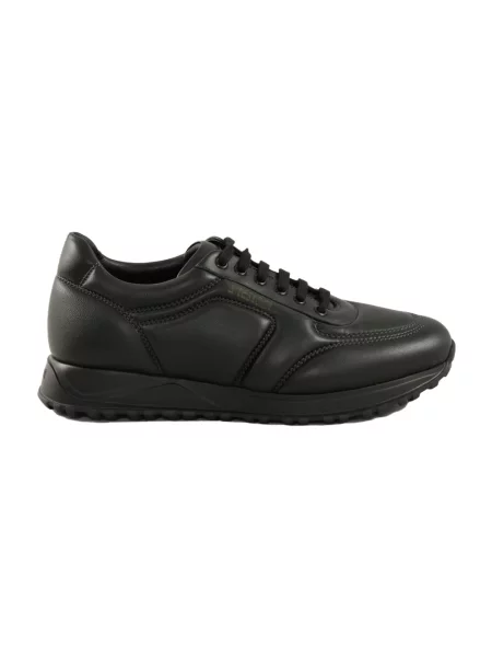 Sneakersy Testoni skórzane czarne