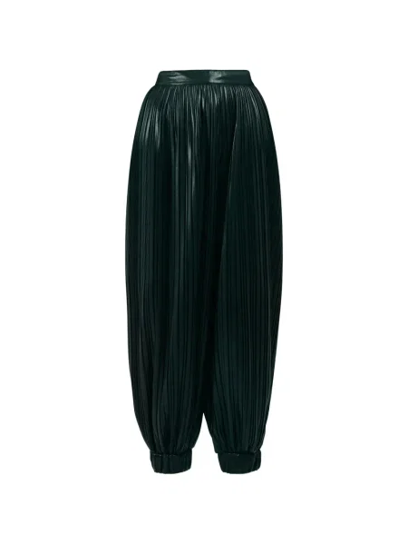 Pantaloni Rowen Rose plisate verde