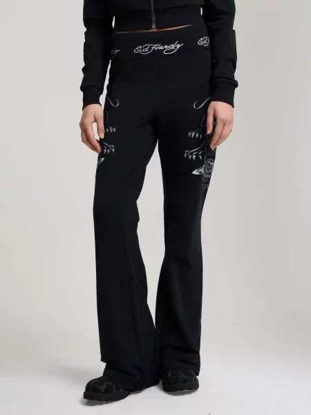 Ed Hardy Pantaloni negru alb