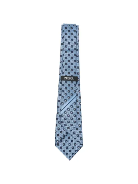 Cravată Zegna cu imagine albastru