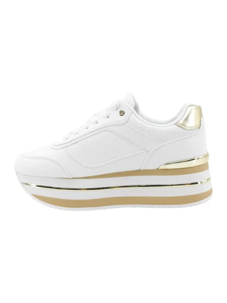 Sneakersy Guess na platformie białe