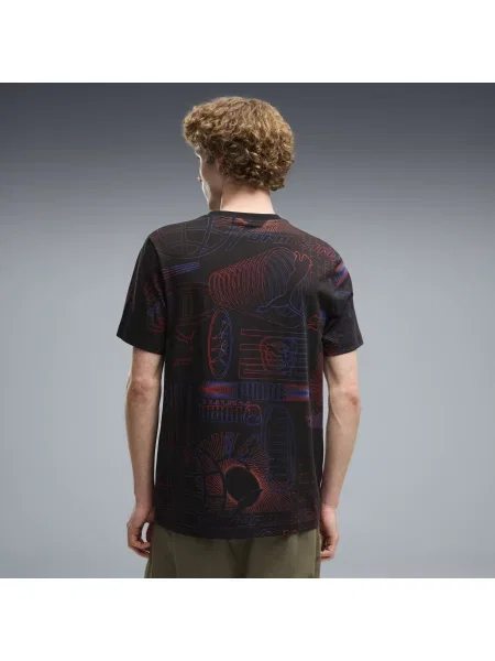 PUMA MÄ™ska koszulka Essentials Printed Graphic OdzieÅ¼ S czarny