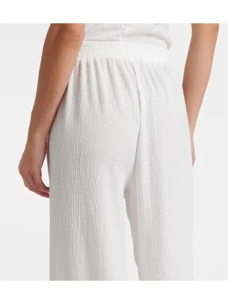 Pantaloni Jade Swim cu talie înaltă alb
