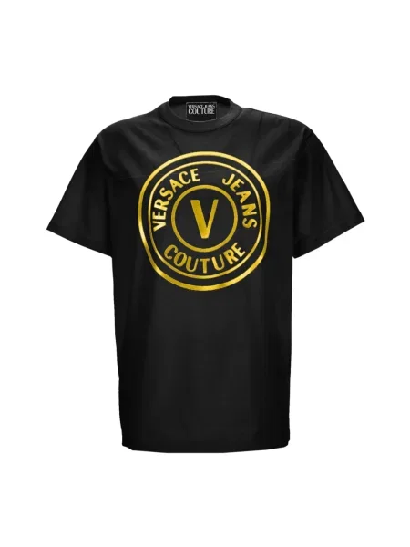 Koszulka polo Versace Jeans Couture czarna
